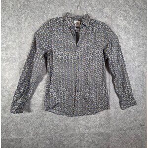 Ben Sherman Tailored Skinny Fit Stretch Dress Button down Shirt  Blue Floral Pri